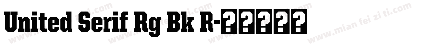 United Serif Rg Bk R字体转换